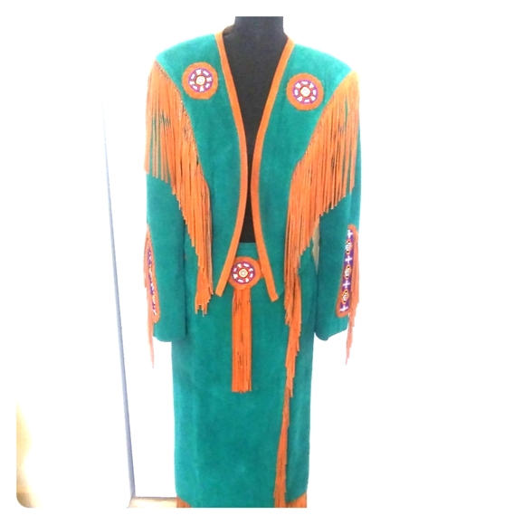 Frontier Collection Dresses & Skirts - 💚🤠Vintage "Rodeo Queen" Emerald Suede Suit 💚